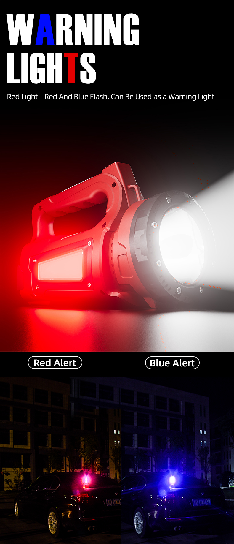 Ultra Bright 350LM Handheld LED Searchlight Rechargeable