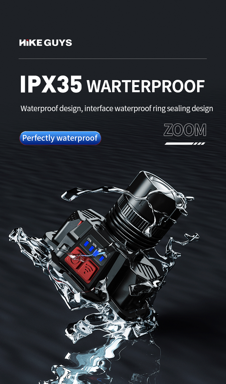 High Power 1400LM LED Rechargeable Waterproof Searchlight