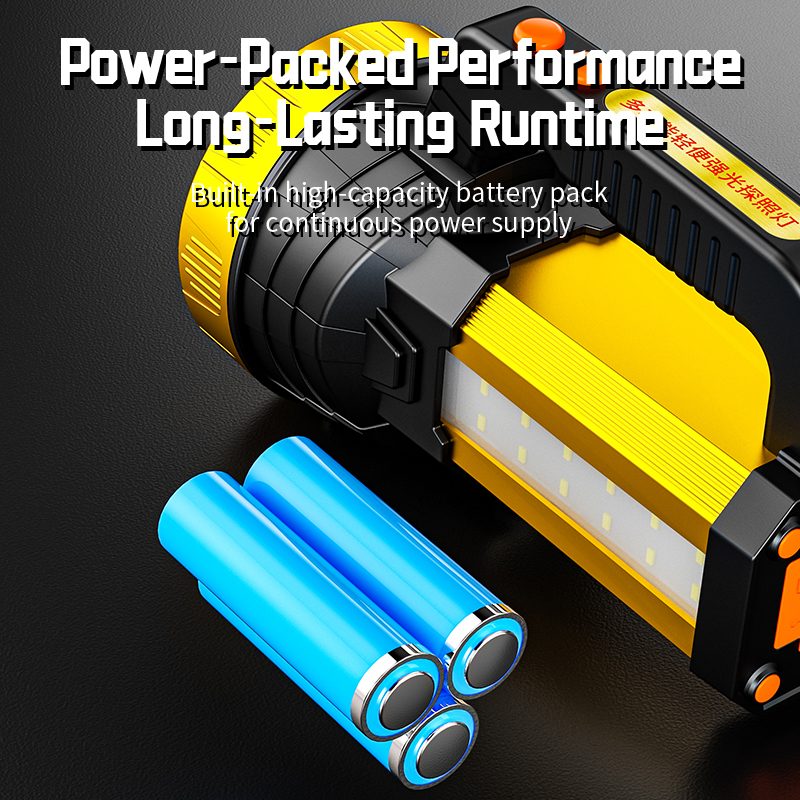 Strong Light Emergency Light Rechargeable 1200mAh Waterproof Long-distance Searchlight 6-1