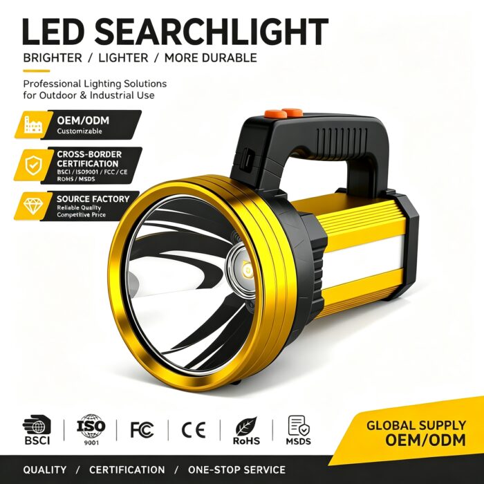 Ultra Bright 350LM Handheld LED Searchlight Rechargeable