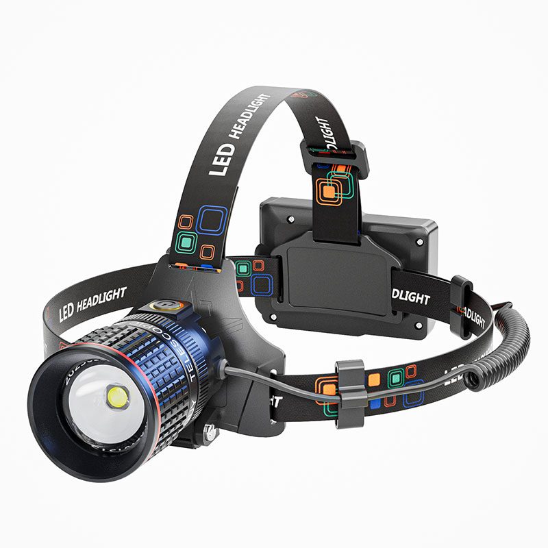 Super Bright LED Headlamp Type-C Rechargeable Waterproof Head Light for Outdoor Camping Hi