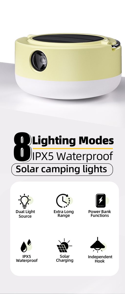 Wholesale Rechargeable LED Camping Lights IP44 Rated ABS Aluminum Alloy Material Outdoor R