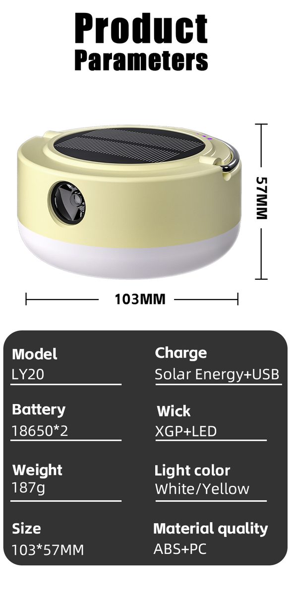 Wholesale Rechargeable LED Camping Lights IP44 Rated ABS Aluminum Alloy Material Outdoor R