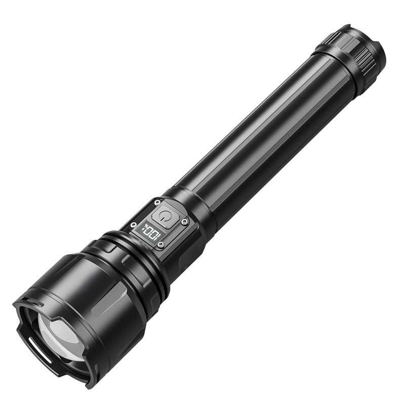 Handheld Aluminum Alloy LED Strong Light Flashlight 1300LM IP55 Waterproof USB Rechargeabl
