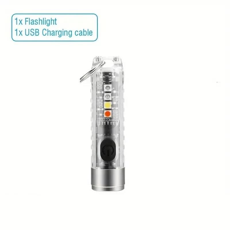 Mini AA Rechargeable USB Flashlight IP66 Waterproof 400 Lumens LED Emergency Camping & Fis