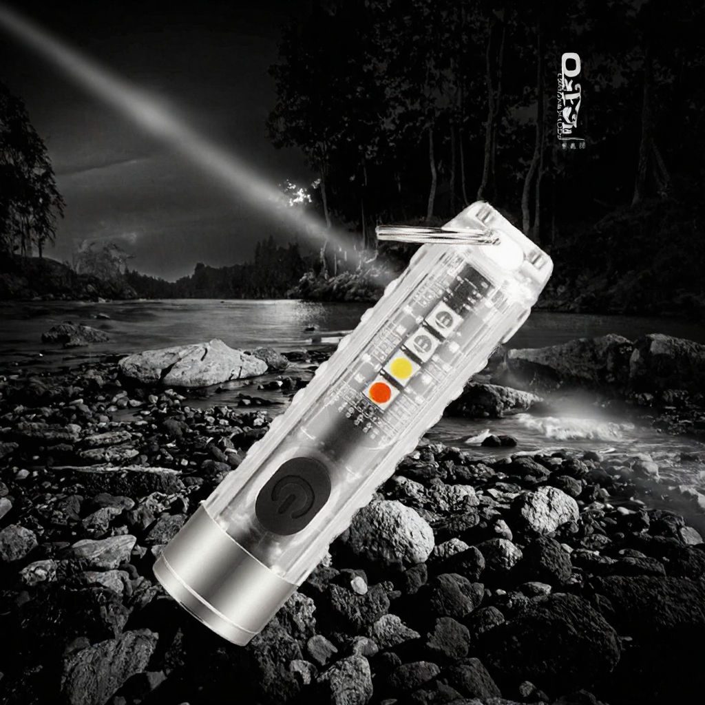 Mini AA Rechargeable USB Flashlight IP66 Waterproof 400 Lumens LED Emergency Camping & Fis
