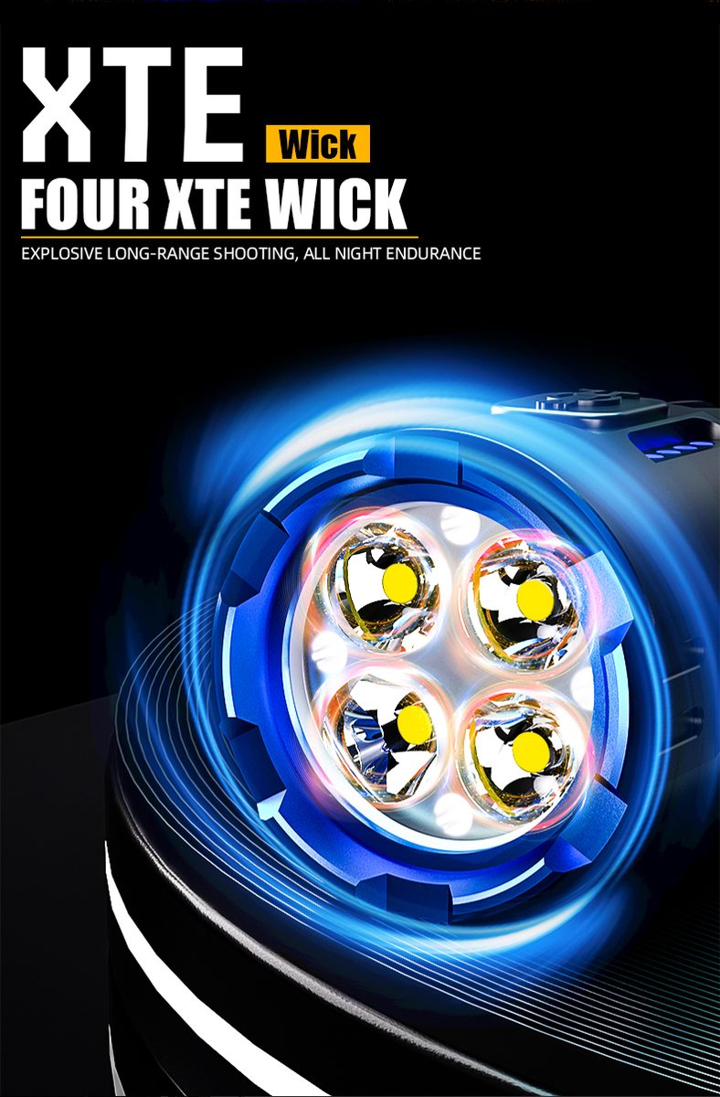Manufacturer Direct Sales Portable Strong Light Tactical Emergency Aluminum Alloy Magnetic