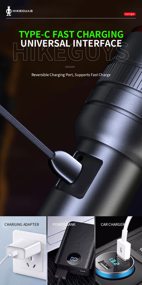 Torch Light High Power Aluminum Alloy Tactical Flashlight 1100LM White Laser Tactical Ligh
